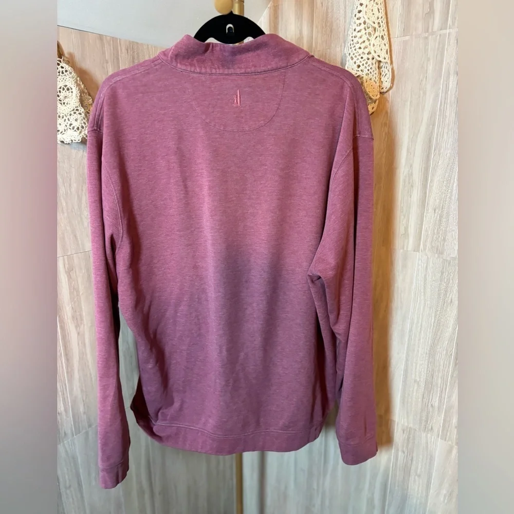 johnnie-O Burgundy 1/4 Zip-Up Pullover Sweater Sweatshirt